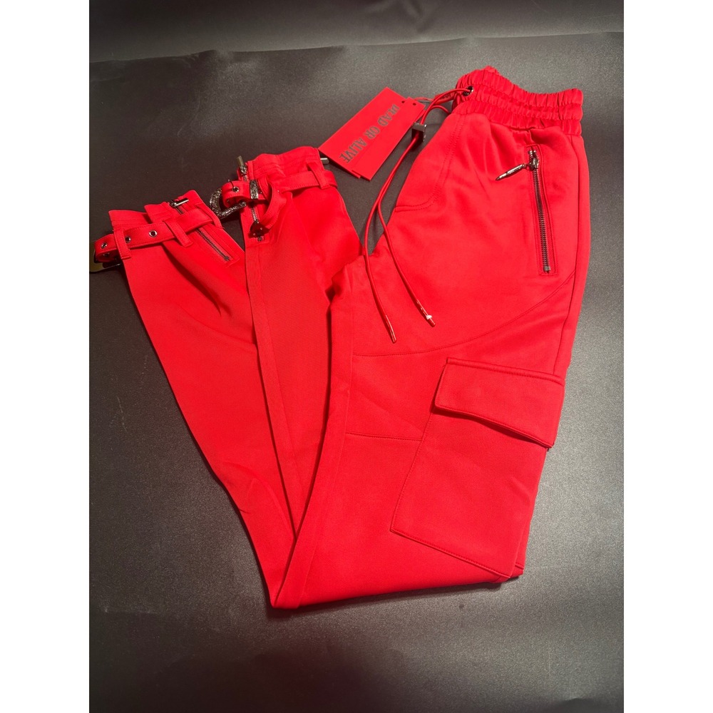 Guapi NEW Men's Dead or Alive Cargo Joggers ‎ Red Streetwear LTD 17/100 Size 28